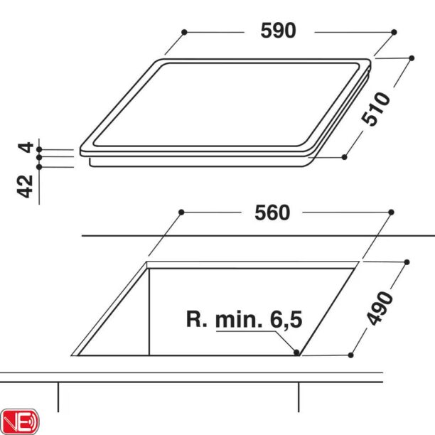 PLAQUE A CUISSON WHIR AKT8090/NE 60CM NOIR – Image 2
