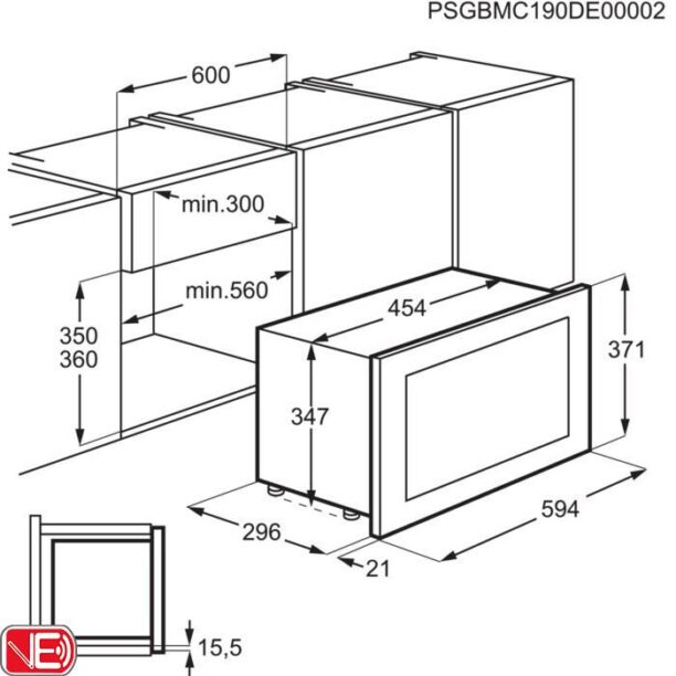 MICRO ONDE AEG MBB1756DEM ENCASTRABLE – Image 3
